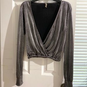 DENIMLAB METALLIC BLOUSE
